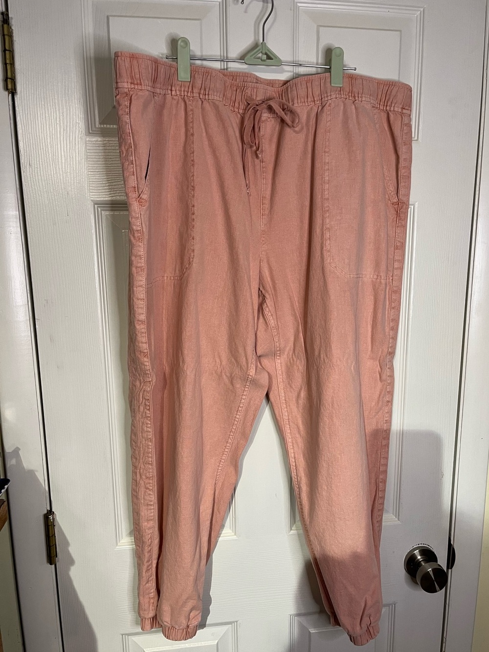 Eddie Bauer 2XL Women’s Hemp Drawstring Jogger Pants - Pink NWOT